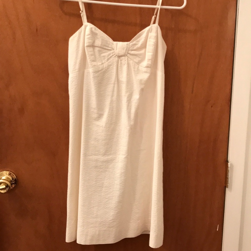Iily Pulitzer white seersucker dress